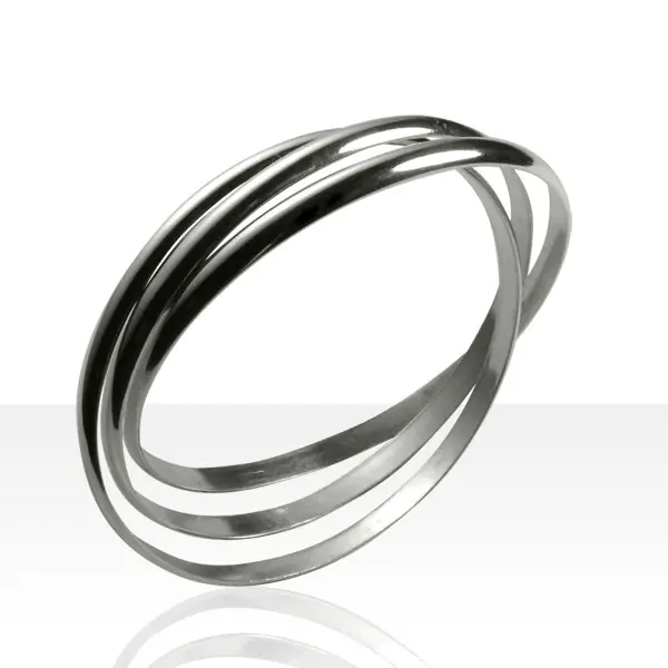 Bracelet 3 Anneaux Argent massif 5-063 | BIJOUX ARGENT MADILAR Prix Choc