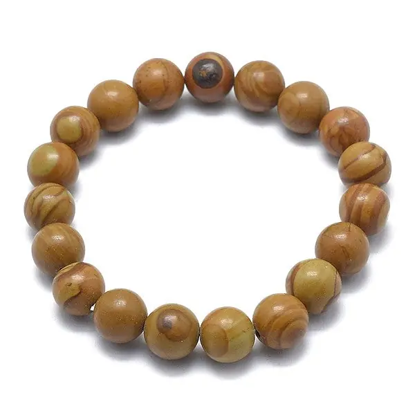 Affaire À Saisir Bracelet fantaisie pierre naturelle Dentelle de bois 8 mm