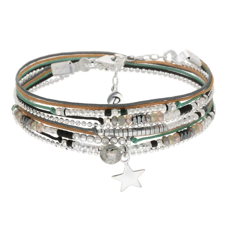 Solde BRACELET ATLANTA ÉTOILE TWEED Argent 925 Gravable