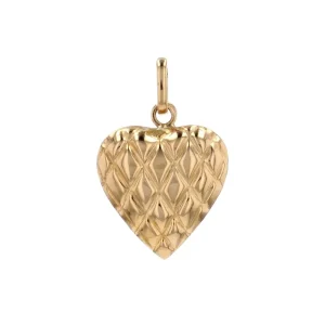 Affaire À Saisir Pendentif cur or jaune ciselé