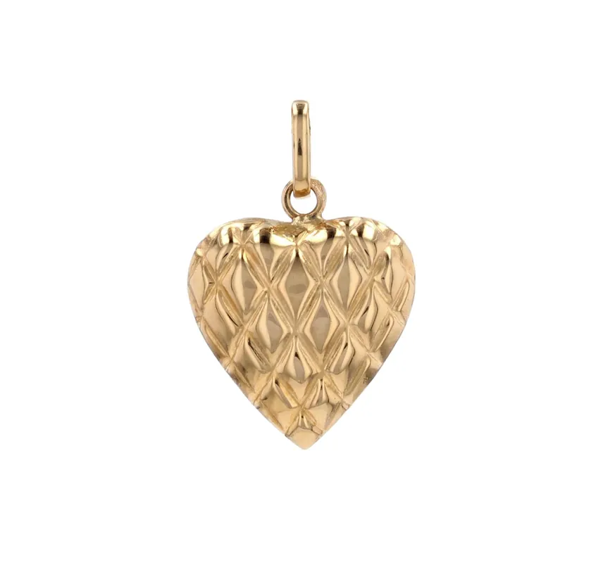 Affaire À Saisir Pendentif cur or jaune ciselé