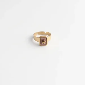 Soldes Yasmin - Bague- Pierre naturelle - Acier inoxydable - Ajustable