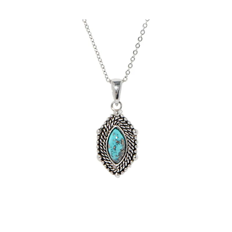 Usine Directe Pendentif argent Barbasco Turquoise 1 ct et Argent Massif 925/1000