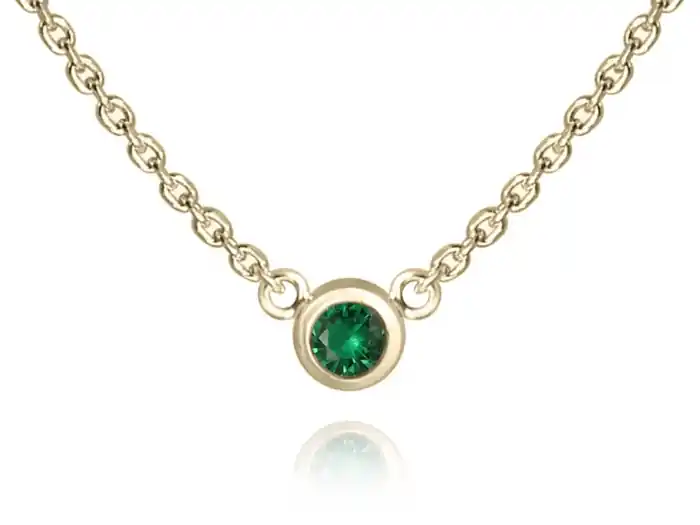 Achat Immédiat Collier Signora pierre de naissance du mois de mai en or jaune 10k pour femme