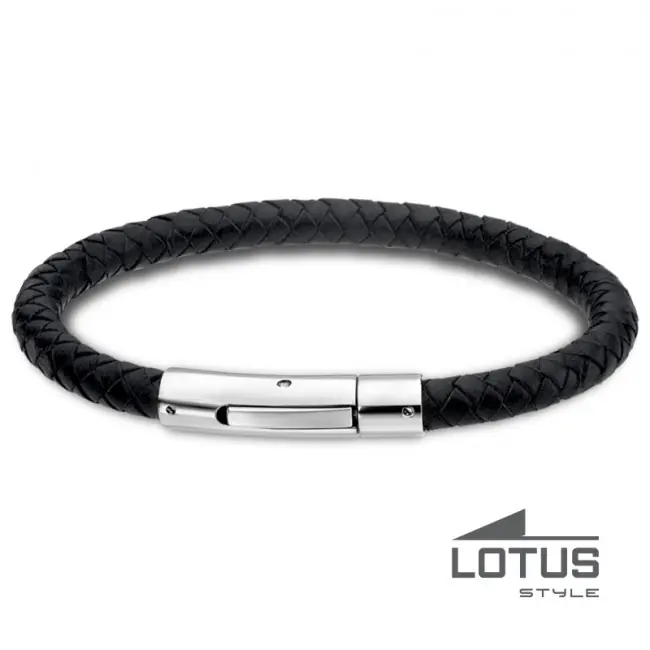 Vente Flash Bracelet Cuir tressé Acier LOTUS Bijoux