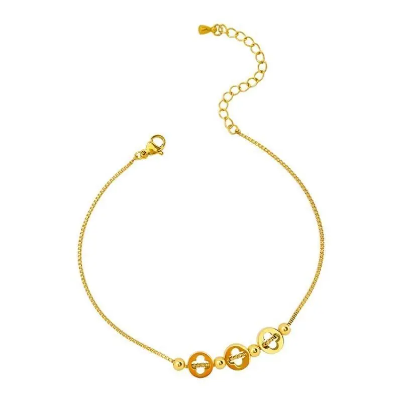 Bracelet de Cheville bracelet personnalisé femme en Acier Inoxydable Doré Cadeau pour femme|Jessemade Meilleure Qualité