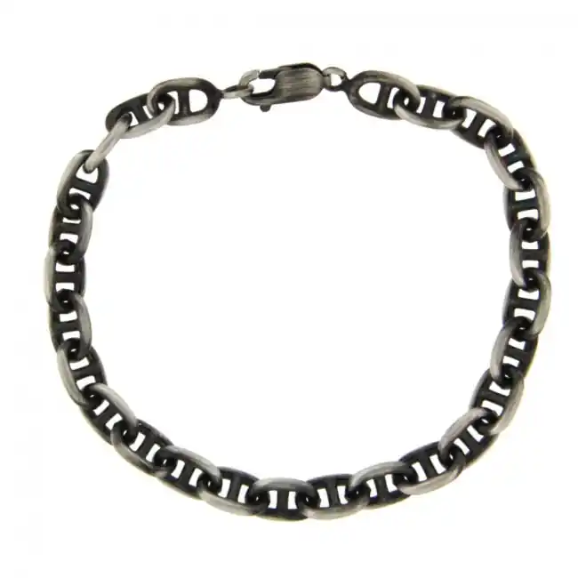 Meilleur Choix Bracelet MAILLE MARINE Argent patiné | BIJOUX HOMME