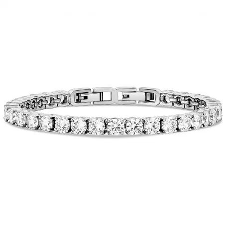 Réduction Bracelet Bianca tennis serti de zircons cubiques 5.0 mm en acier inoxydable