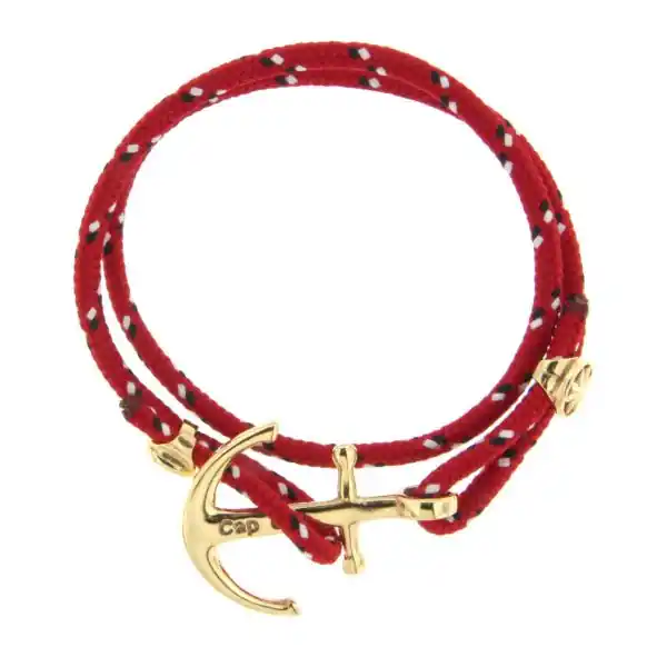 Bracelet Ancre Double tour CAP COZ Plaqué Or | FABRIQUE EN FRANCE | BIJOUX MER Livraison Express