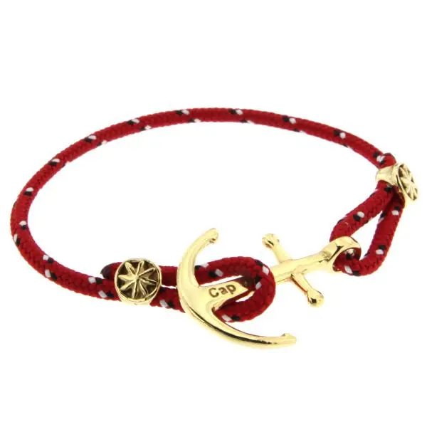 Certifié Bracelet Ancre CAP COZ Plaqué Or | FABRIQUE EN FRANCE | BIJOUX MER