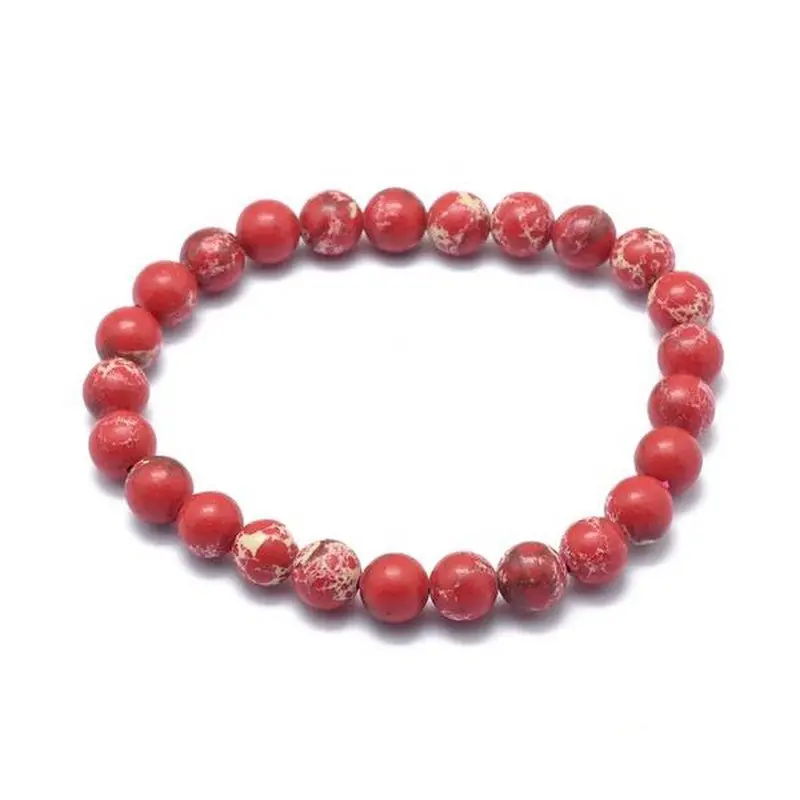 Meilleur Prix Bracelet pour homme ou femme - pierre naturelle - Régalite rouge