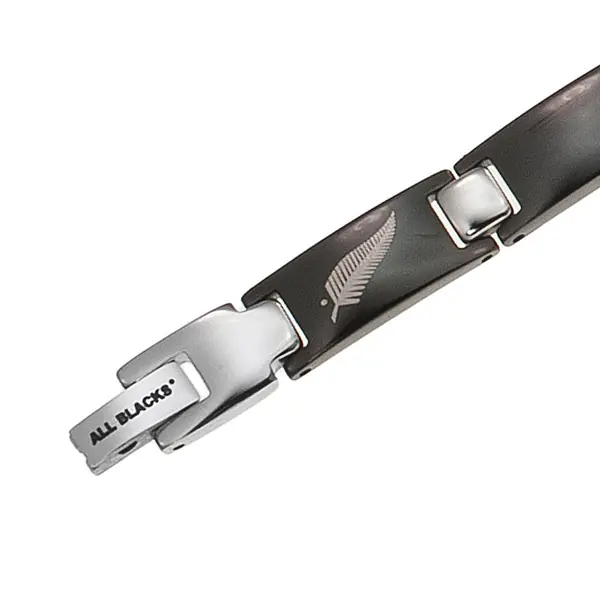 Exclusif Bracelet Acier NOIR LOGO ALL BLACKS | BIJOUX ACIER POUR HOMME | TENDANCE | MADILAR