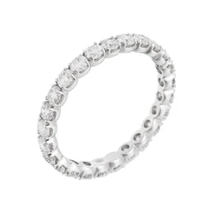 Usine Directe Bague "Tour Electrique" Diamants : 1,42/25 Or Blanc 750/1000