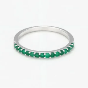 Prix Bas Bague "Color Alliance Emeraude" E0,22/16 Or Blanc 375/1000