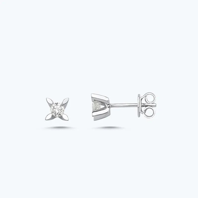 Populaire Boucles d'Oreilles Diamant Solitaire