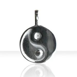 Promotion Saisonnière Pendentif Argent YING YANG GM | BIJOUX ZEN | SYMBOLE CHINOIS | MADILAR
