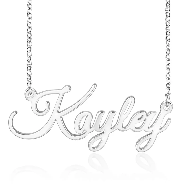 Collier Prénom Personnalisé en Argent Bon Marché