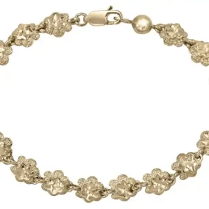 Super Prix Bracelet Fressia fleurs coupe à diamant en or jaune 10k pour femme