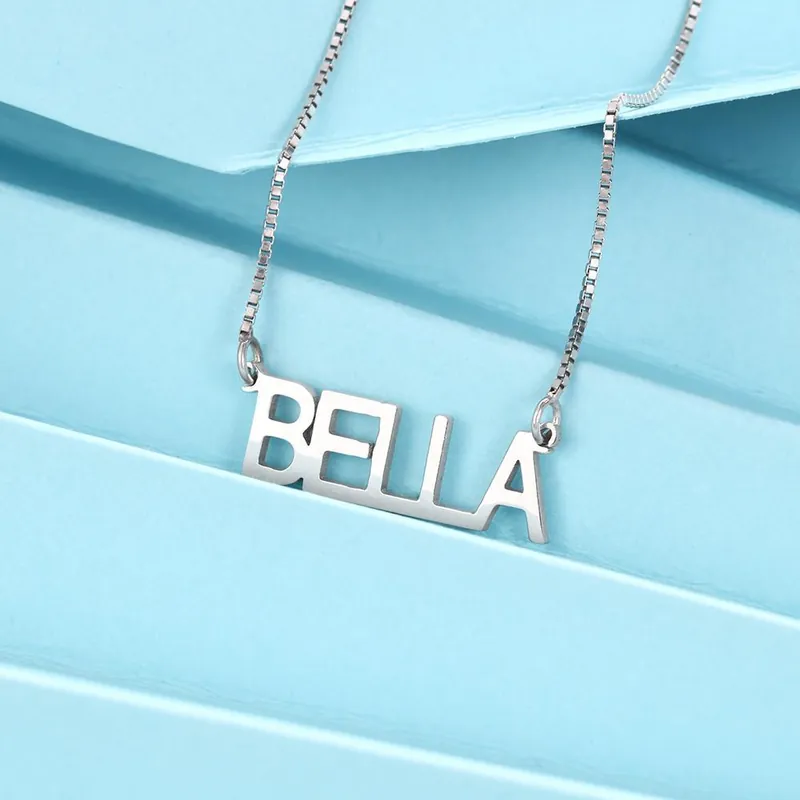 Collier Prénom Personnalisé Chaîne Prénom Personnalisé Argent Sterling Meilleur Choix