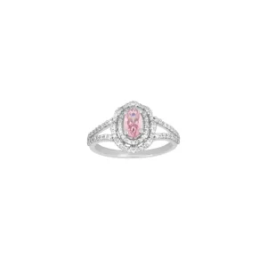Vente Directe Bague "Lycoris" D0,41/86 WT0,50/1 Or Blanc 375/1000