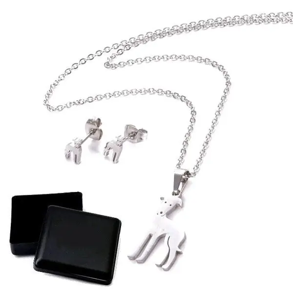 Ensemble collier & Boucles d'oreilles Lévrier Offre Spéciale