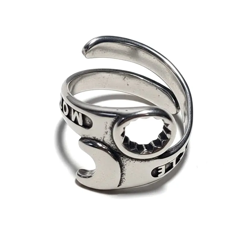 Bague chevalière acier inoxydable clé motocycle Exclusif