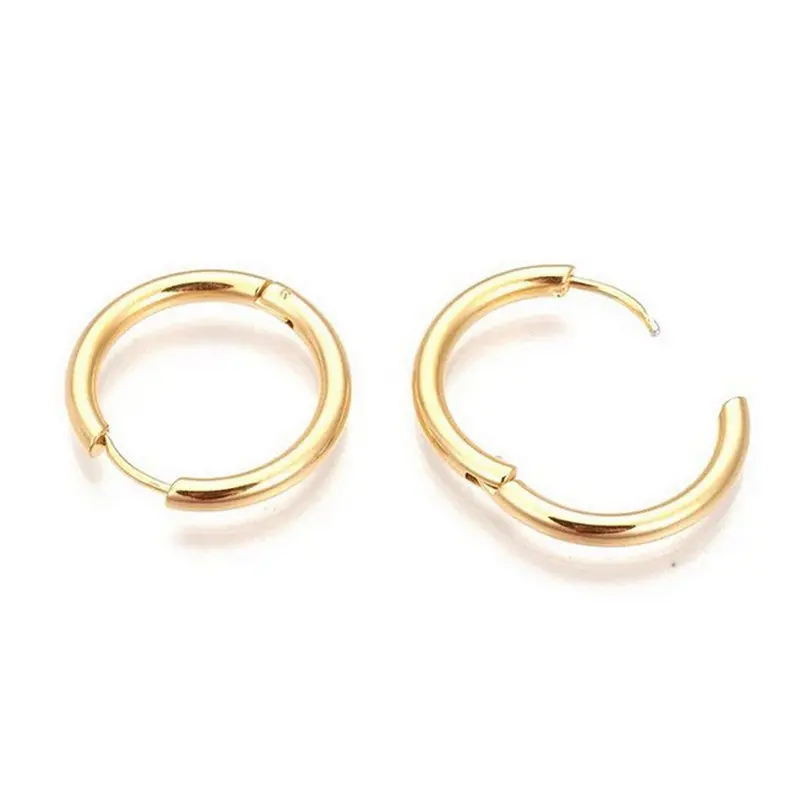 Offre Limitée Boucles d'oreilles femme en acier inoxydable doré 18kCréoles 25 * 2 mm