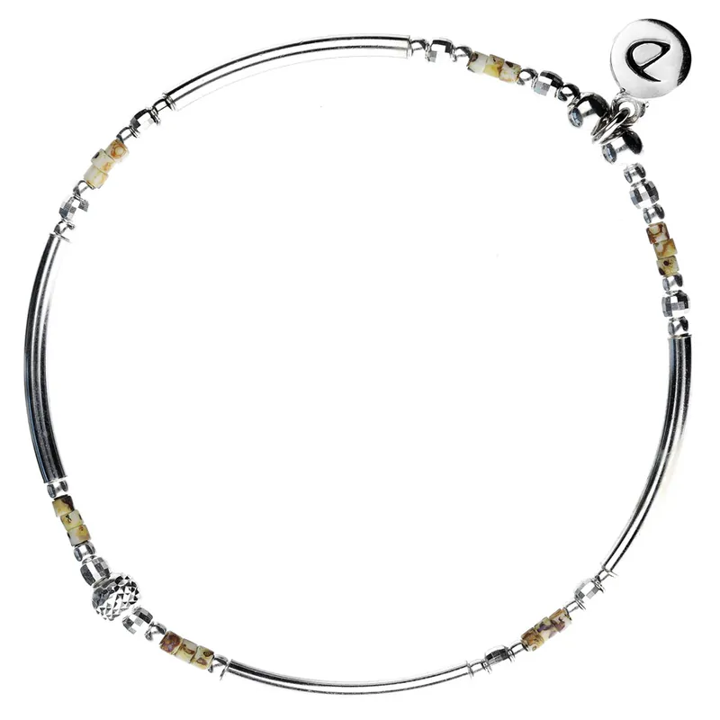 BRACELET ELASTIQUE PORTO-VECCHIO LÉOPARD CLAIR Authentique