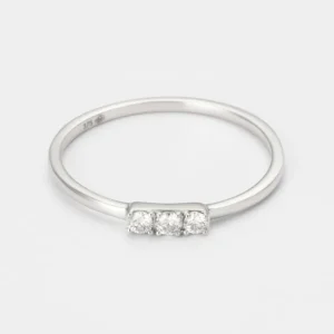 Vente Flash Bague D0,10/3 Or Blanc 375/1000