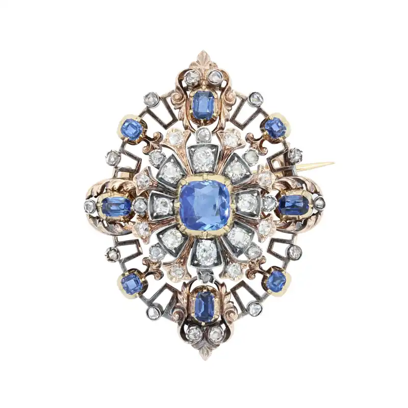 Tendance Bijou ancien saphir diamants à transformation
