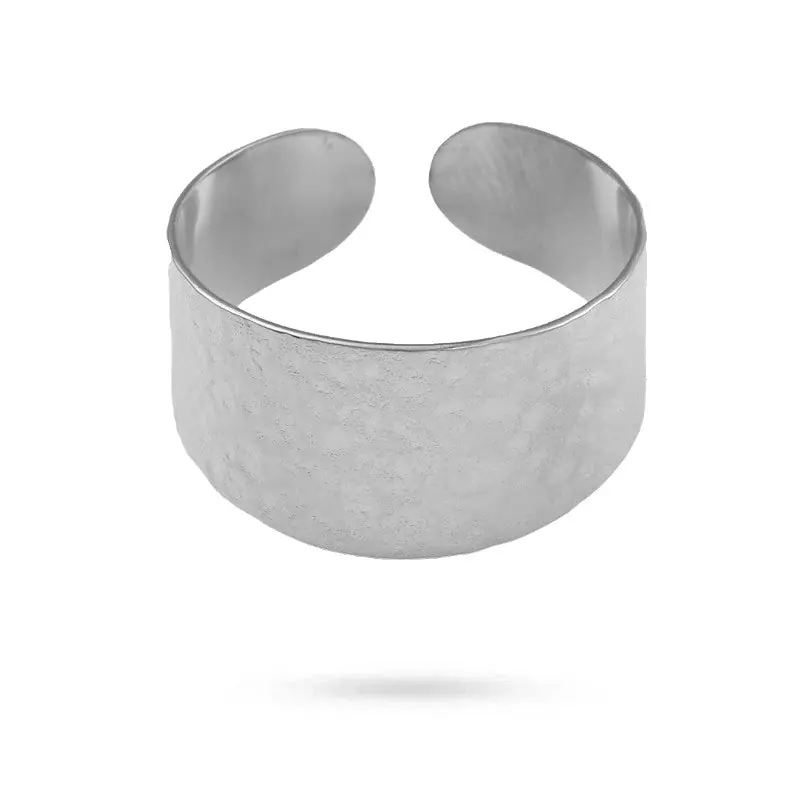 Satisfait Ou Remboursé Bague acier inoxydable argenté manchette