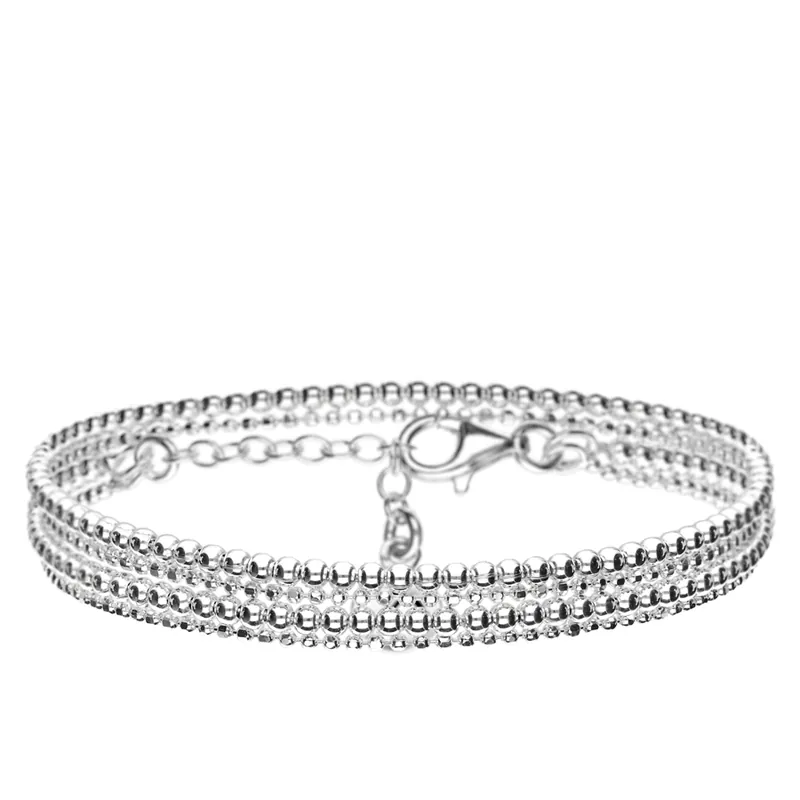 Quantité Limitée BRACELET CHAÎNE DIAMANTÉE ET CHAÎNE BOULE DOUBLE TOURS