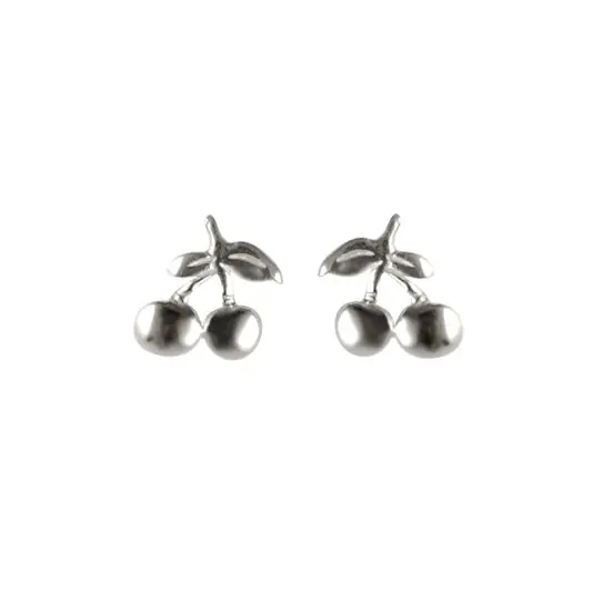 Usine Directe Boucles d'oreilles ENFANT CERISE | BOUCLES D'OREILLES ENFANT ARGENT | BIJOUX ENFANT FAIT A LA MAIN