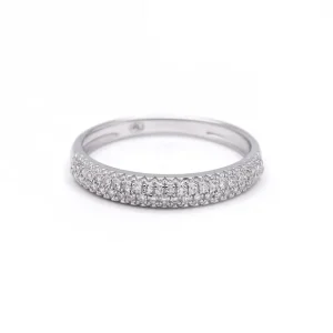 Vente Flash Bague "Arsia" Diamants 0,14ct/47 Or Blanc 375/1000