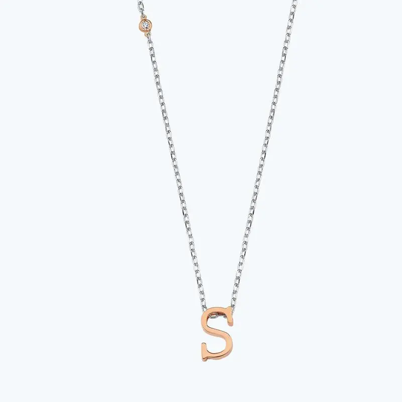 Super Prix Collier Diamant Argent Lettre S