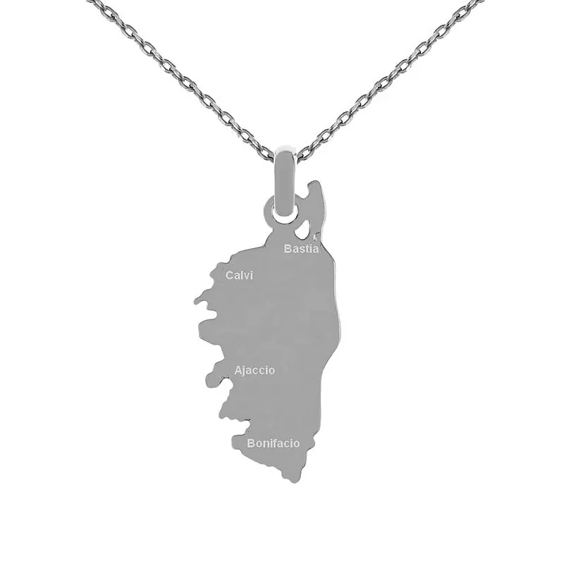 Chaîne collier et pendentif acier inoxydable Corse Commander Vite