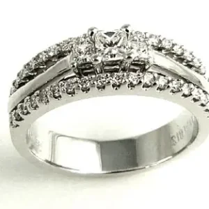 Trinité diamants princesse bague triple Prix Choc