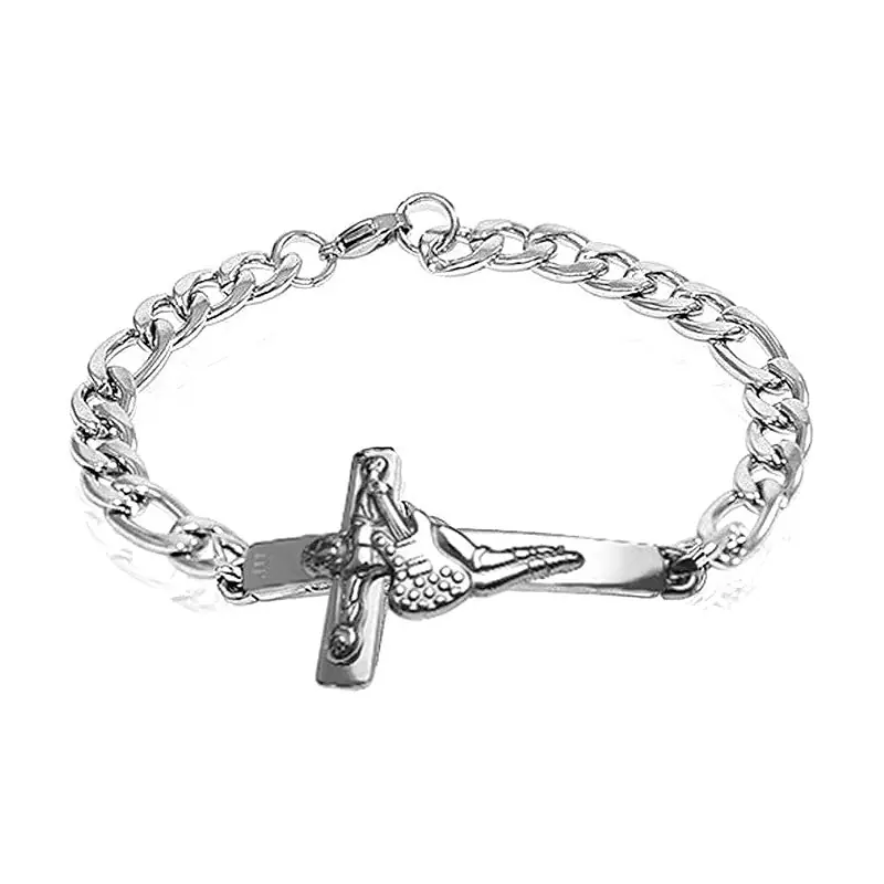 Commander Maintenant Johnny HALLYDAY - Bracelet gourmette en Acier inoxydable