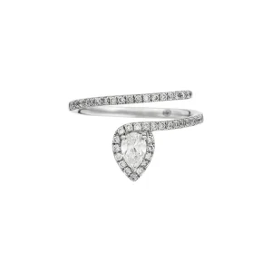 Solde Bague Or Blanc 750/1000 Trinity Diamant 0,57ct