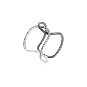 Acheter En Ligne Bague Or Noir 750/1000 Eternelle Diamant 0,13ct