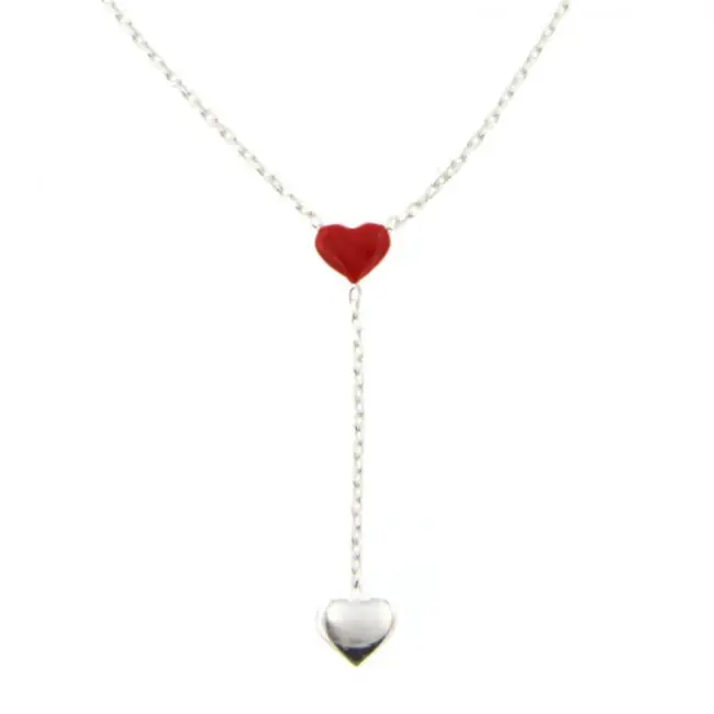 Solde Collier COEUR ROUGE - Argent 925 | BIJOUX ENFANT