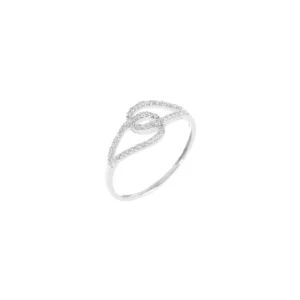 Produit De Marque Bague Or Blanc 750/1000 "White & White"Diamant : 0,2ct/50