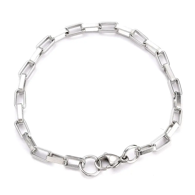 Bracelet gourmette acier inoxydable maille trombone Marque