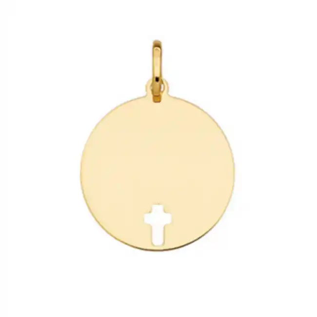 Achetez Aujourd’hui Médaille CROIX AJOUREE Or 18 carats | MEDAILLE DE BAPTEME RELIGIEUX | Bijou de baptême en Or 18K