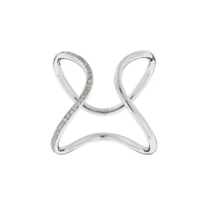Tendance Bague Or Blanc Acrobate Diamant 0,15ct