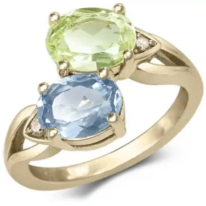 Acheter En Ligne Bague pierre de naissance doubleet cubics sur jonc ajouré pour dame