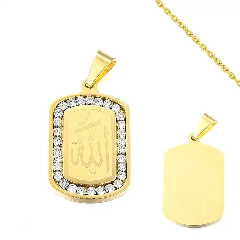 Bon Plan Chaîne collier acier inoxydable pendentif Oriental