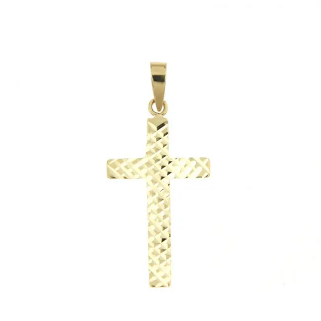 Affaire À Saisir Pendentif CROIX striée Or 375°°° | BIJOUX RELIGIEUX