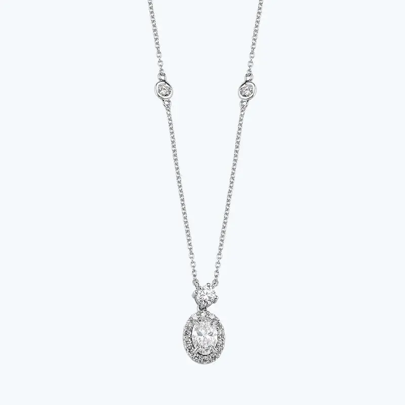 Top Vente Look Diamant de synthèse Collier