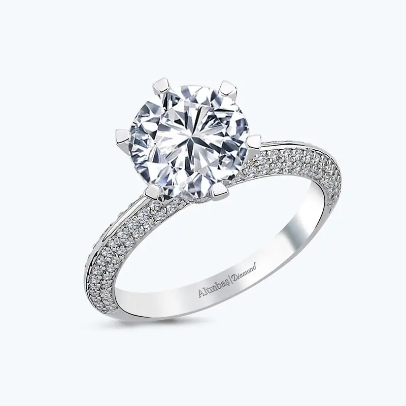 Authentique Look Diamant de synthèse Bague